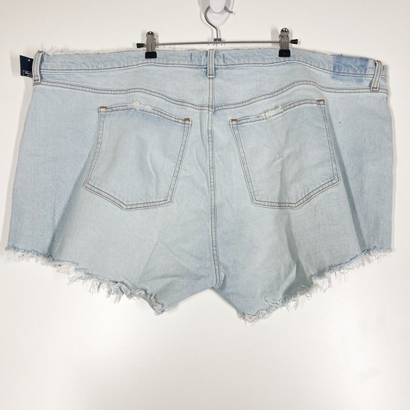 Abercrombie & Fitch The Mom Jean Short Women Blue High Rise Denim Size 37/24 NWT - Picture 3 of 10